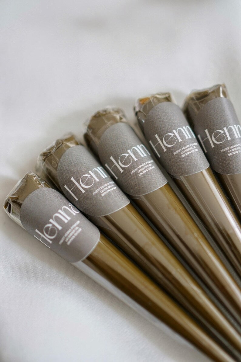 Kit de 5 cônes de HENNA 100 % Naturel – (Fait main)