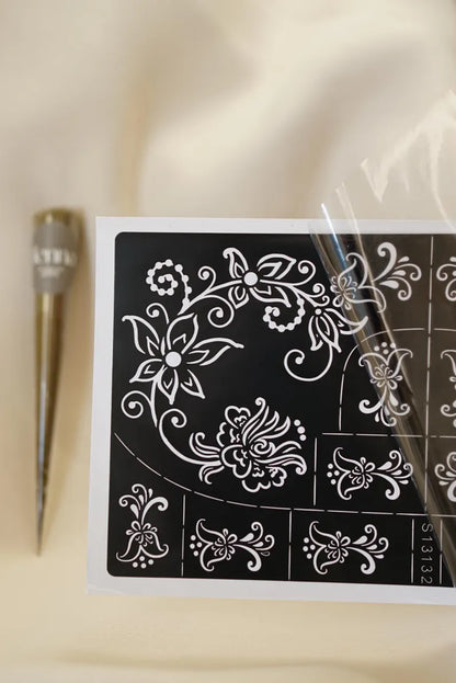 Henné 100 % Naturel – (Fait main) + Pochoir faciles